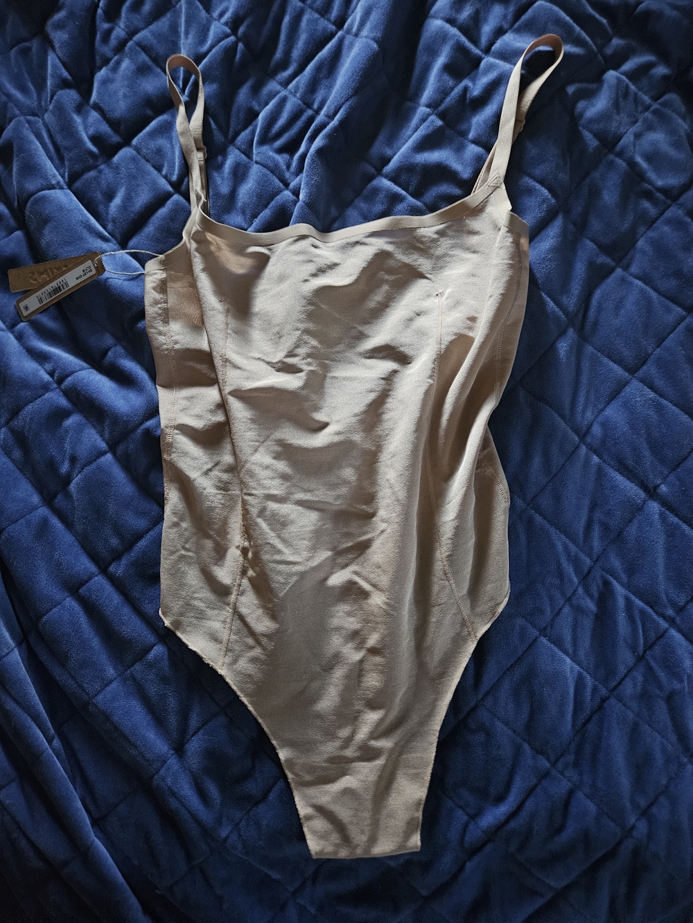 SKIMS Nude Beige Sculpting Bodysuit with Adjustable Straps